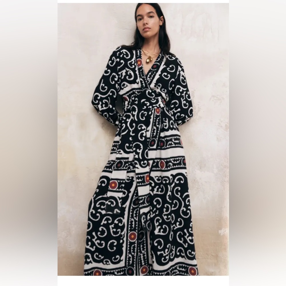 Zara size large wrap dress
